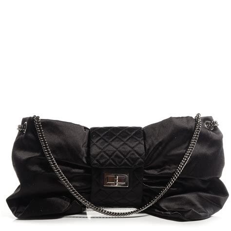 chanel satin bow bag|CHANEL Satin Large Bow Bag Black 72254 .